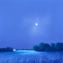 Moon Glow IV by Barry Hilton - Original Painting on Stretched Canvas sized 20x20 inches. Available from Whitewall Galleries